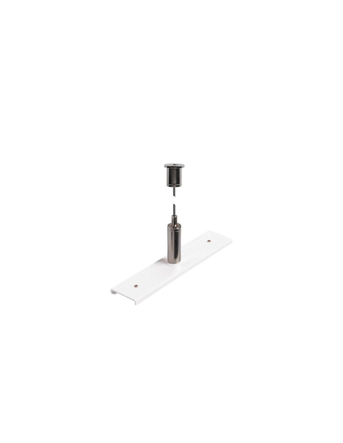 Plaque de renforcement de rails avecKit de suspension 48 V TRACK câble 3 m blanc