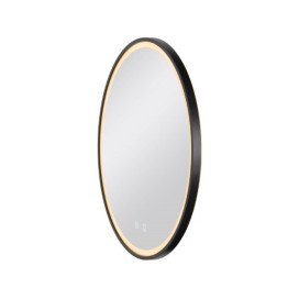 TRUKKO 60 miroir D80 cm chromé bord noir