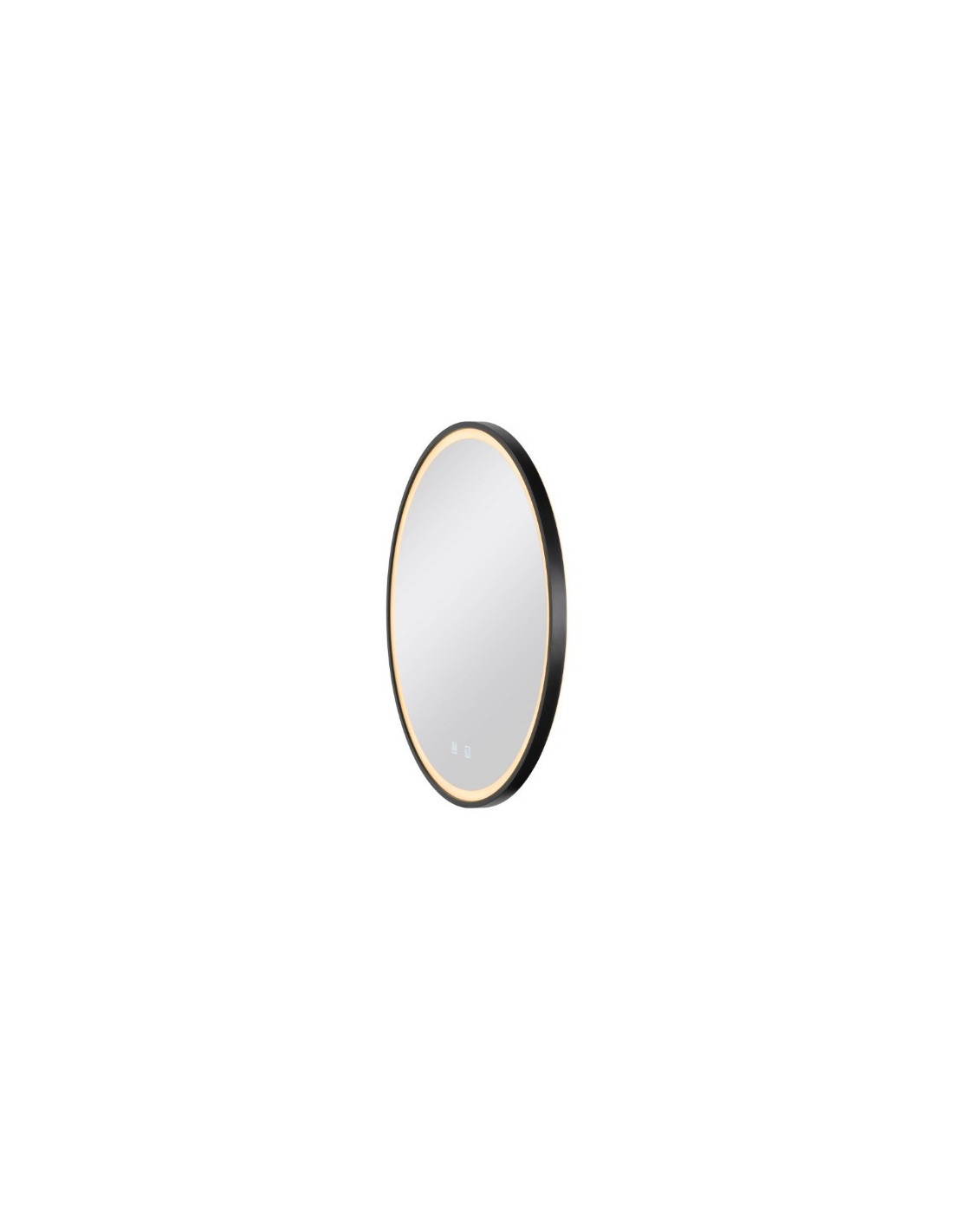 TRUKKO 60 miroir D80 cm chromé bord noir