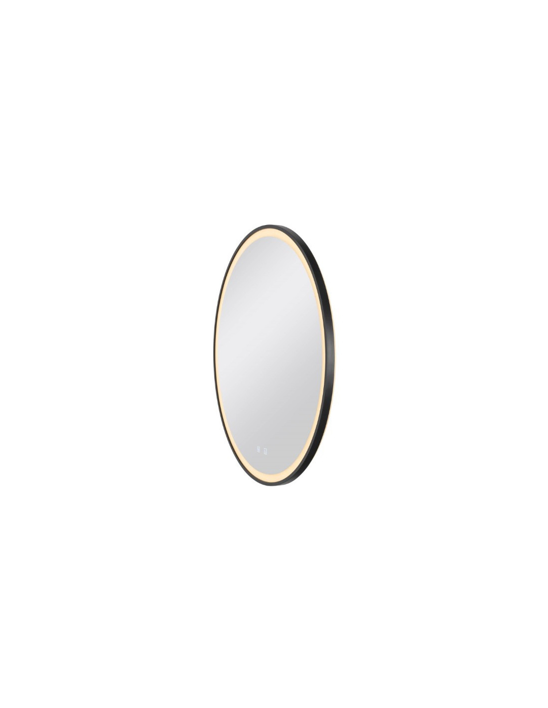 TRUKKO 80 miroir D80 cm chromé bord noir