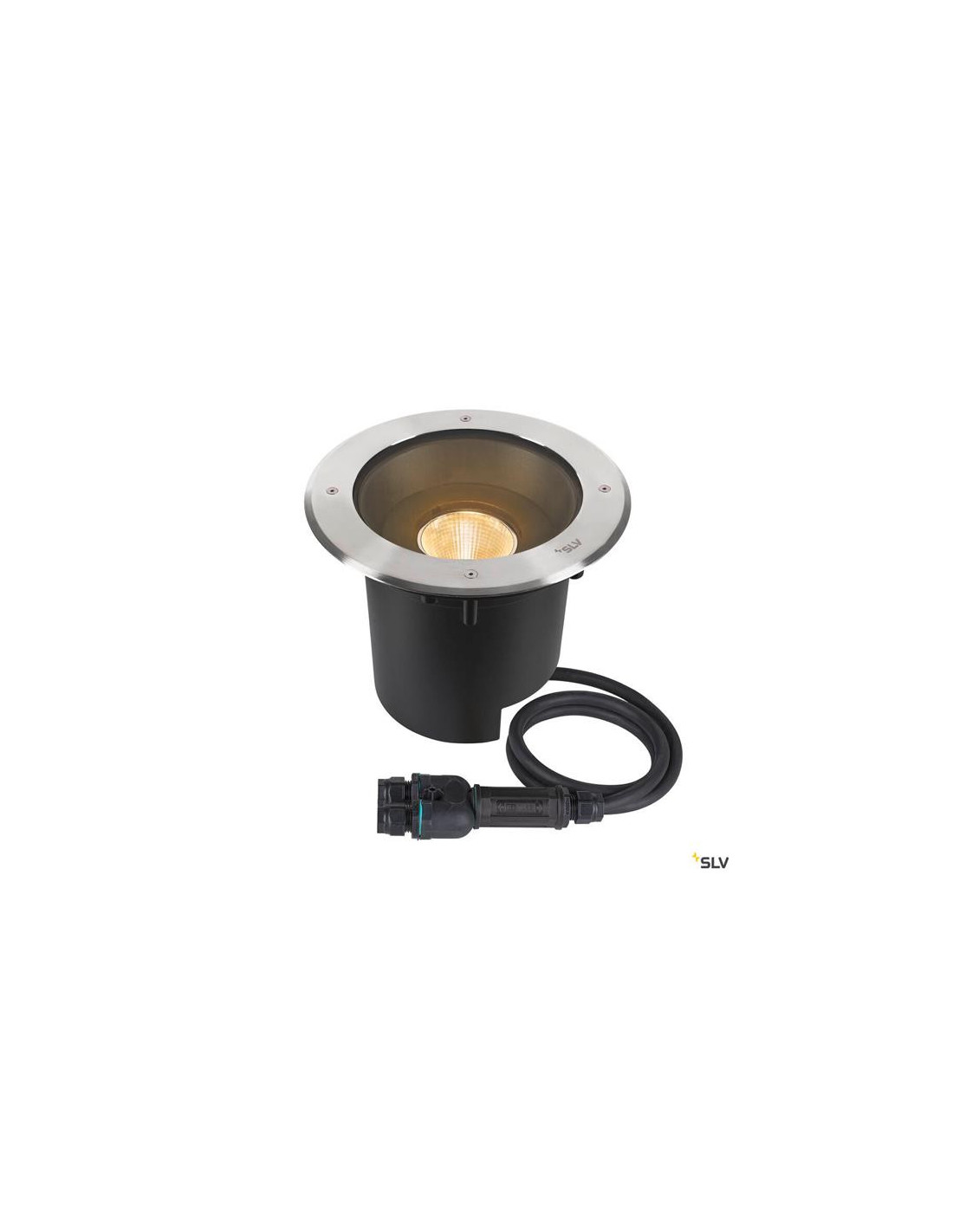 Cache rond DASAR 2.0 24° 3000 K avec driver DALI acier inoxydable
