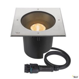 Cache rectangulaire DASAR 2.0 XL 24° 3000 K avec driver DALI acier inoxydable