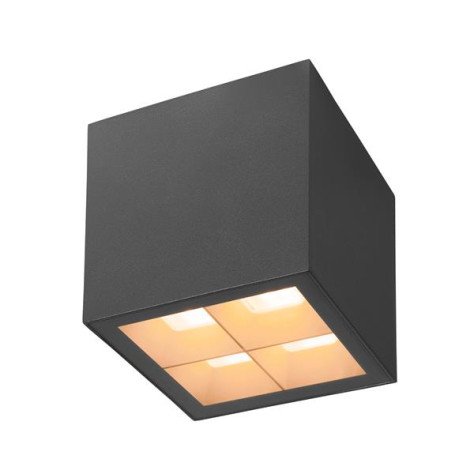S-CUBE, luminaire monté au plafond, 2700/3000 K, 15 W, PHASE, 80°, anthracite
