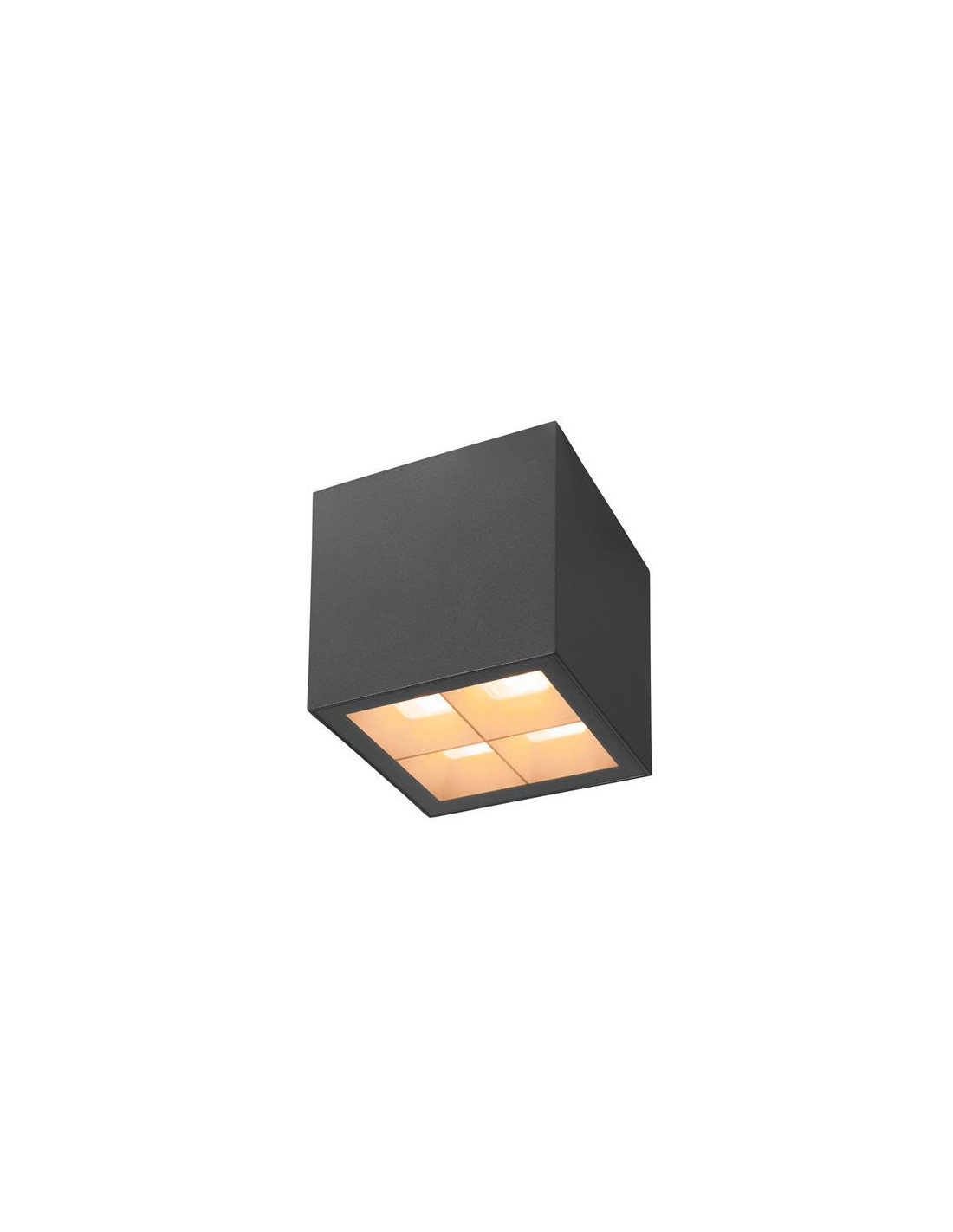 S-CUBE, luminaire monté au plafond, 2700/3000 K, 15 W, PHASE, 80°, anthracite
