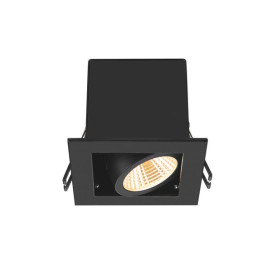 KADUX, plafonnier encastré, single, 3000 K, 38°, IP 20, carré, noir