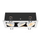 KADUX, plafonnier encastré, triple, 3000 K, 38°, IP 20, carré, blanc