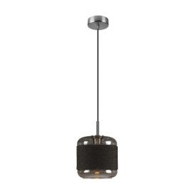 PANTILO ROPE 20, suspension, 250 cm, E27, 15 W, argent