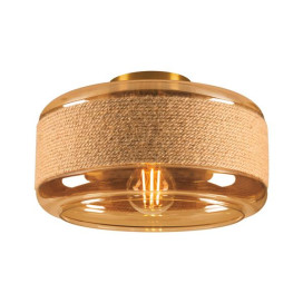 PANTILO ROPE 27, luminaire mural et monté au plafond, 1x max. 15 W E27, or