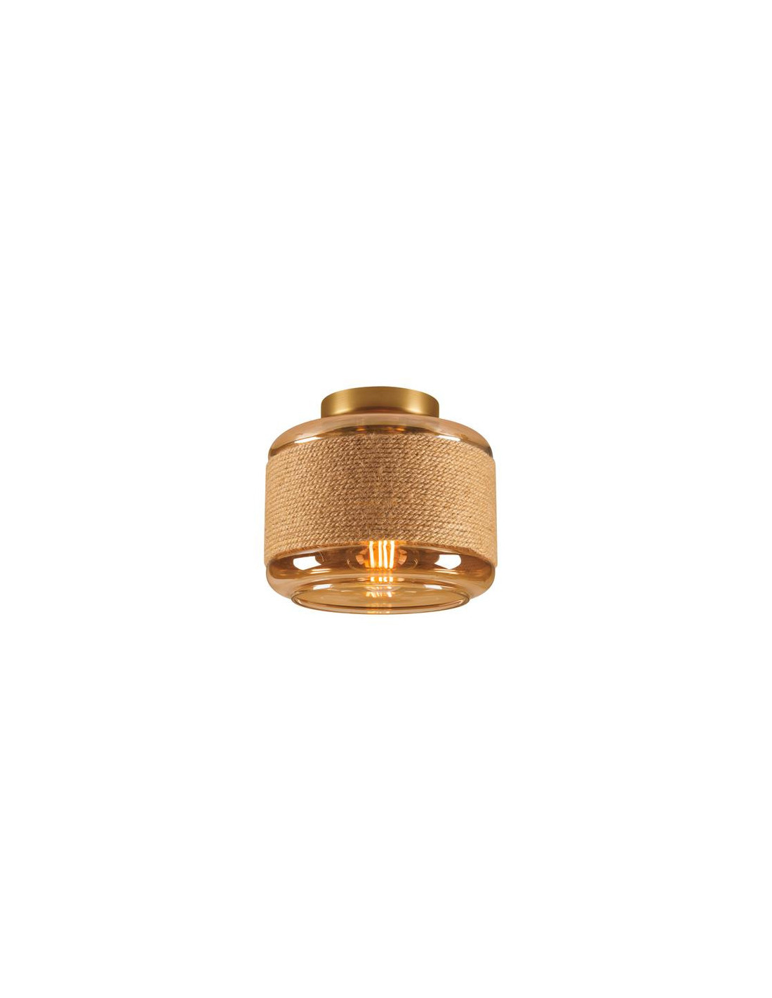 PANTILO ROPE 19, luminaire mural et monté au plafond, 1x max. 15 W E27, or