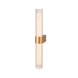LYGANT double, applique murale apparente, 3000 K, 11 W, laiton
