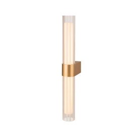 LYGANT double, applique murale apparente, 3000 K, 11 W, laiton