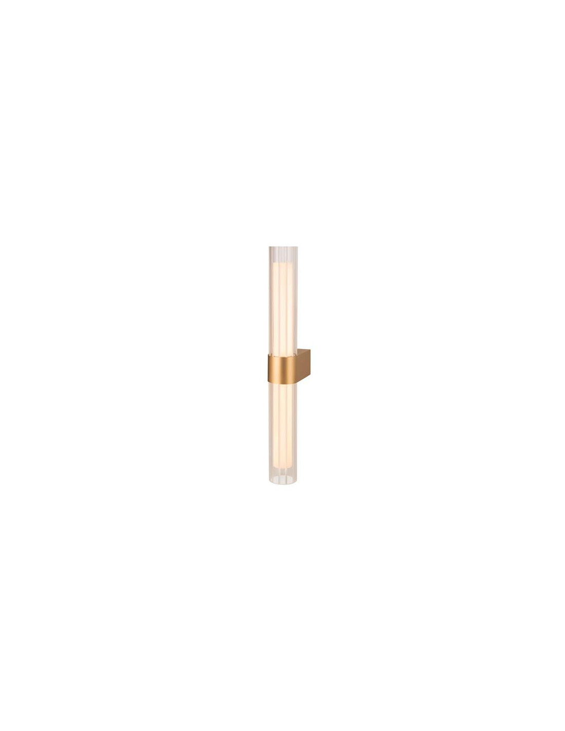LYGANT double, applique murale apparente, 3000 K, 11 W, laiton