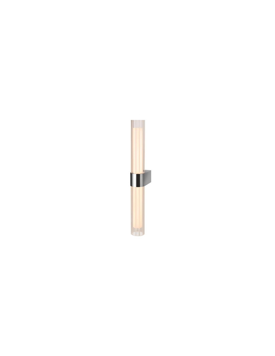 LYGANT double, applique murale apparente, 3000 K, 11 W, chromé
