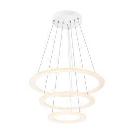 ONE FLAT, suspension, triple, 300 cm, 2700/3000 K, DALI 2, Touch, blanc