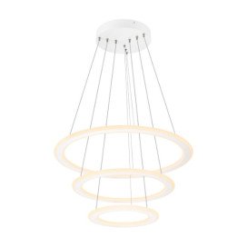 ONE FLAT, suspension, triple, 300 cm, 2700/3000 K, DALI 2, Touch, blanc