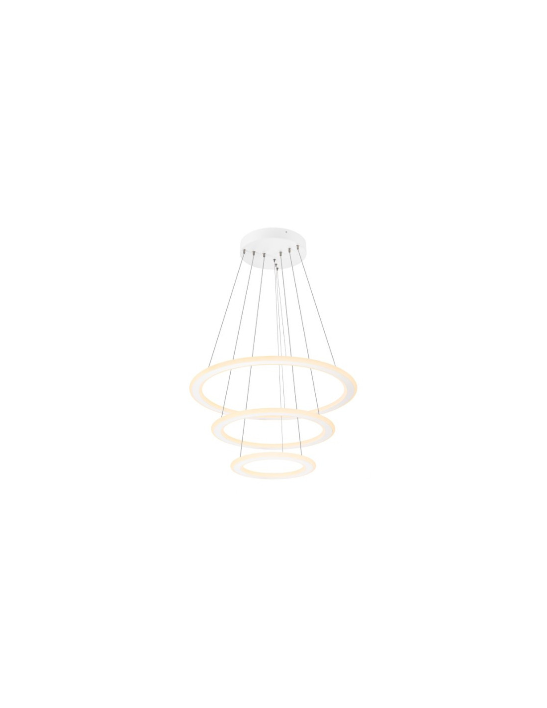 ONE FLAT, suspension, triple, 300 cm, 2700/3000 K, DALI 2, Touch, blanc