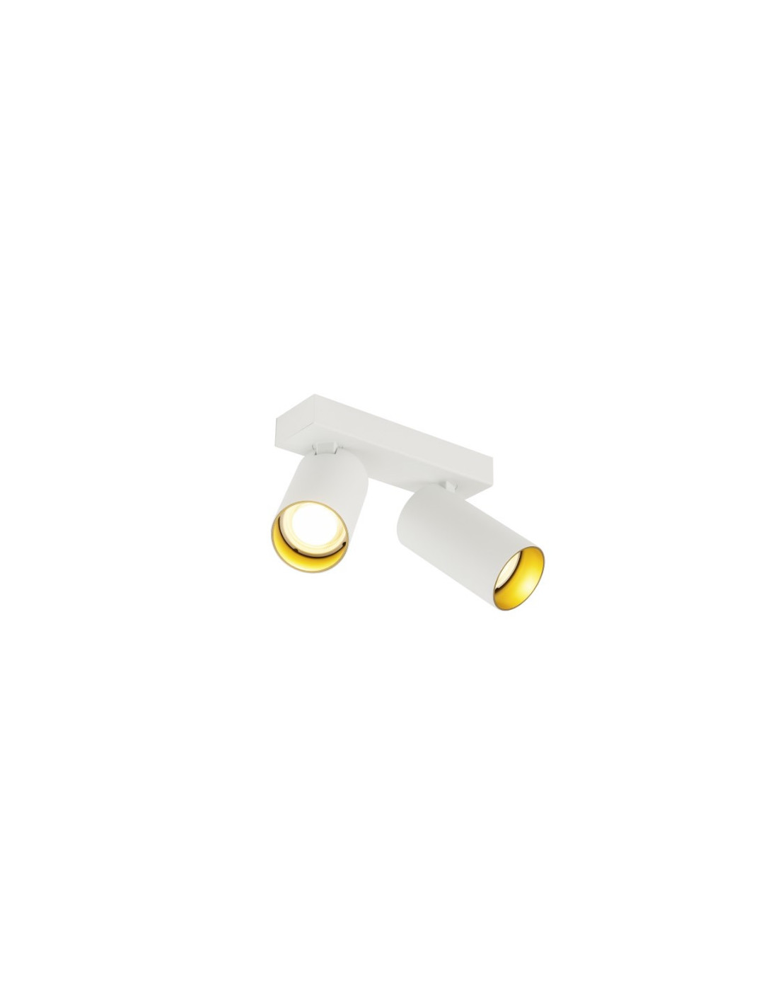 KAMI, luminaire monté au plafond, double, 2x max. 10 W, GU10, blanc/or