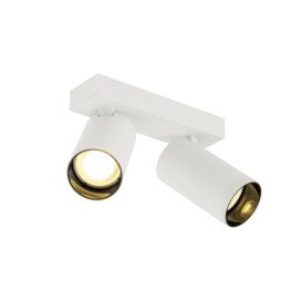 KAMI, luminaire monté au plafond, double, 2x max. 10 W, GU10, blanc/noir