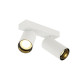 KAMI, luminaire monté au plafond, double, 2x max. 10 W, GU10, blanc/noir