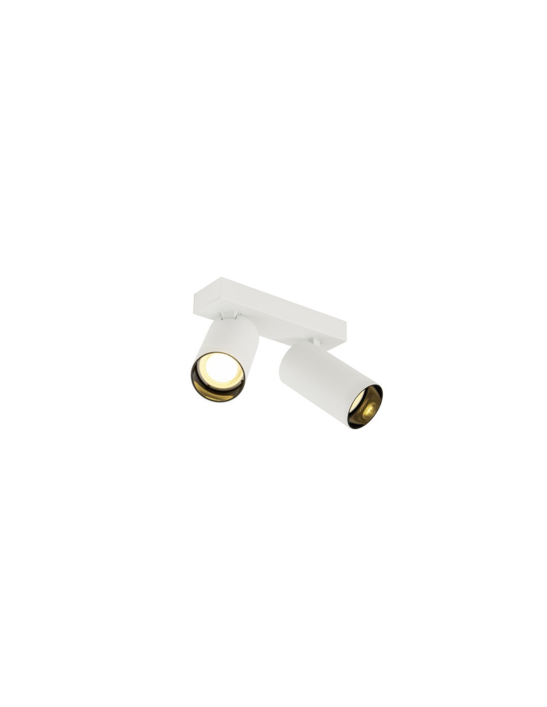 KAMI, luminaire monté au plafond, double, 2x max. 10 W, GU10, blanc/noir