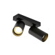 KAMI, luminaire monté au plafond, double, 2x max. 10 W, GU10, noir