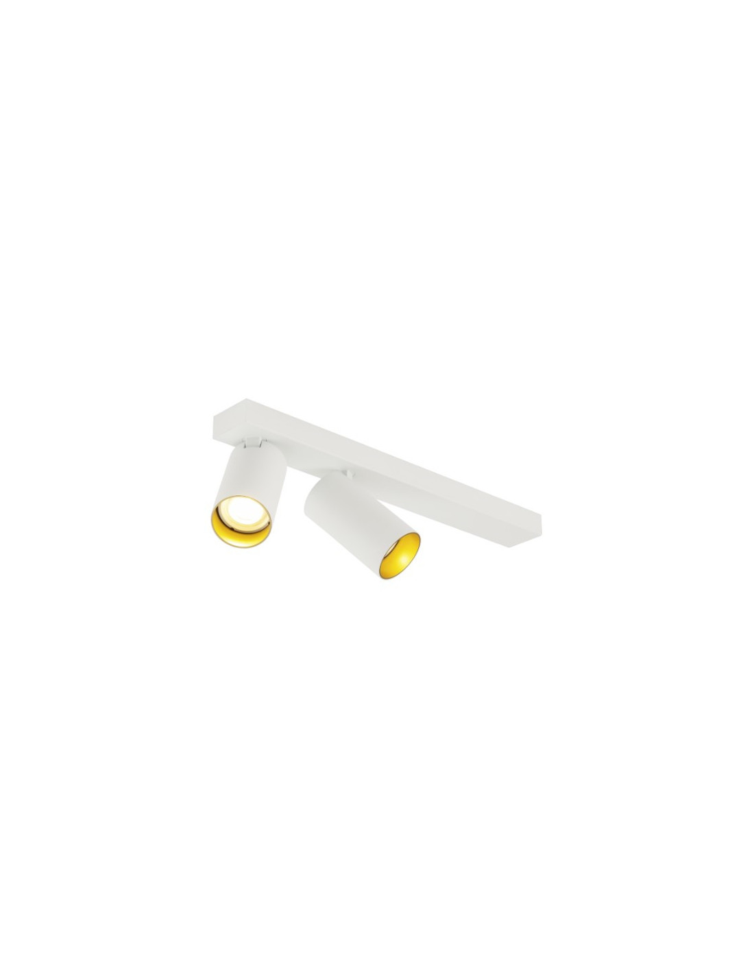 KAMI, luminaire monté au plafond, double, long, 2x max. 10 W, GU10, blanc/or
