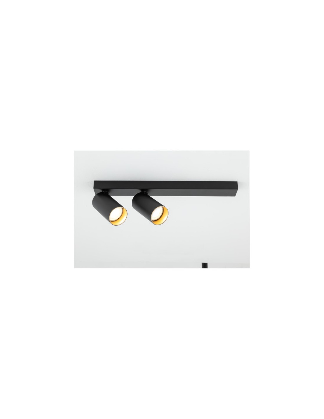 KAMI, luminaire monté au plafond, double, long, 2x max. 10 W, GU10, noir/or