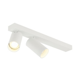 KAMI, luminaire monté au plafond, double, long, 2x max. 10 W, GU10, blanc