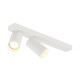 KAMI, luminaire monté au plafond, double, long, 2x max. 10 W, GU10, blanc
