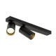 KAMI, luminaire monté au plafond, double, long, 2x max. 10 W, GU10, noir