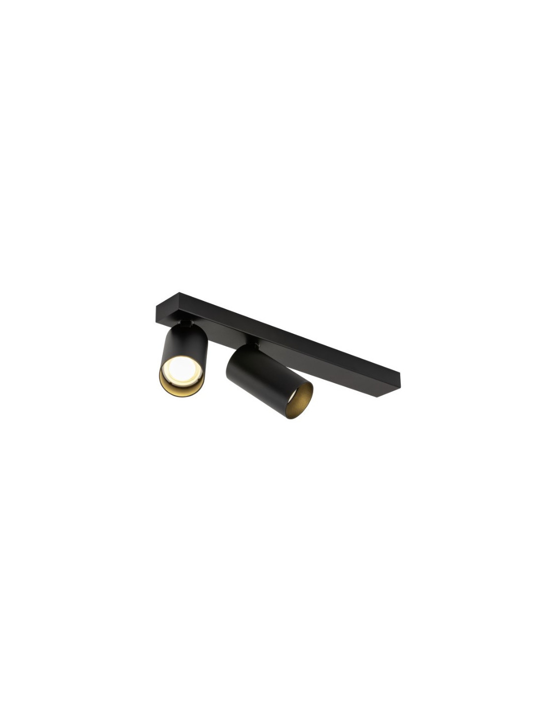 KAMI, luminaire monté au plafond, double, long, 2x max. 10 W, GU10, noir