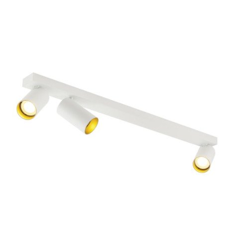 KAMI, luminaire monté au plafond, 3x max. 10 W, GU10, blanc/or