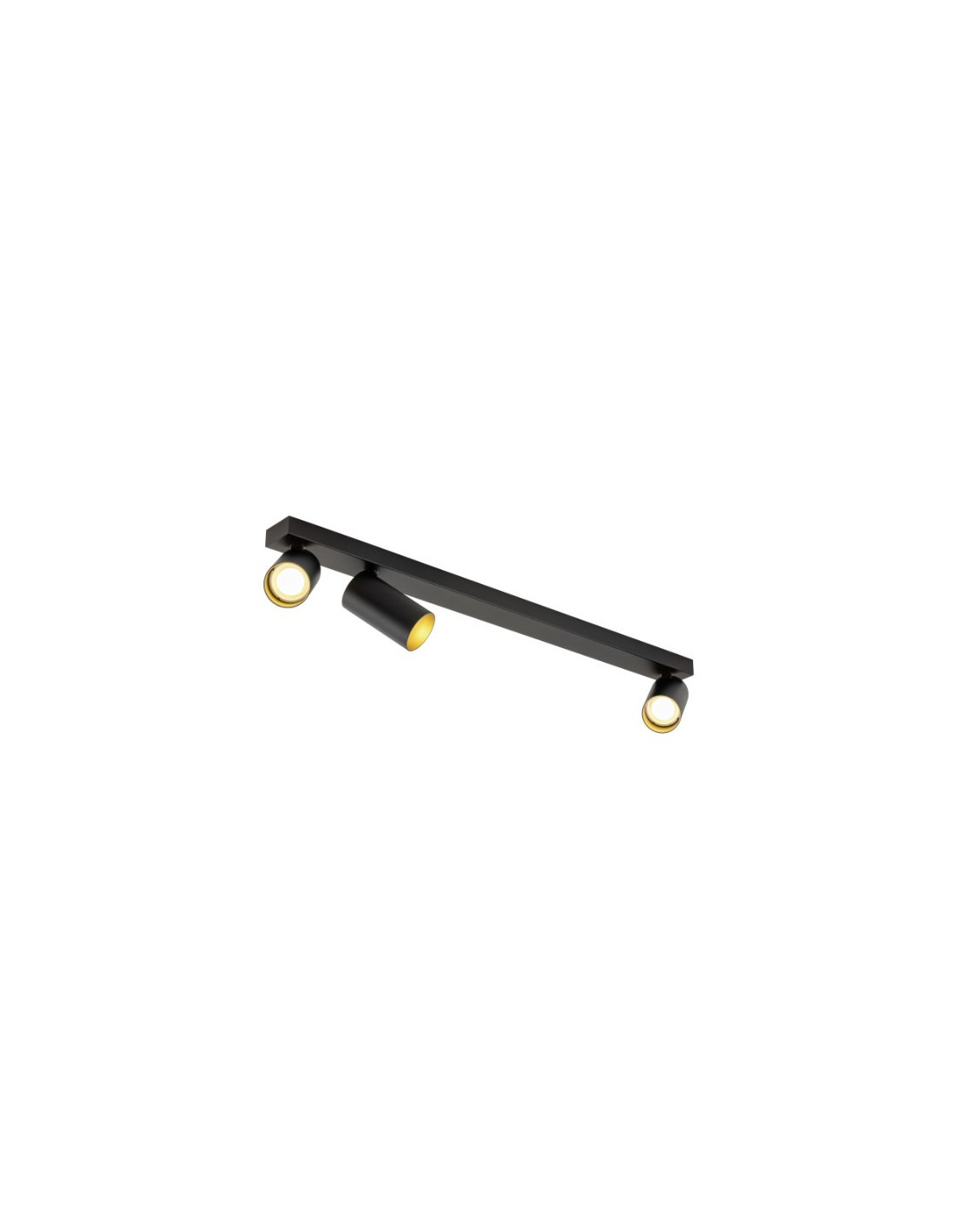 KAMI, luminaire monté au plafond, 3x max. 10 W, GU10, noir/or