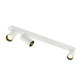 KAMI, luminaire monté au plafond, 3x max. 10 W, GU10, blanc/noir