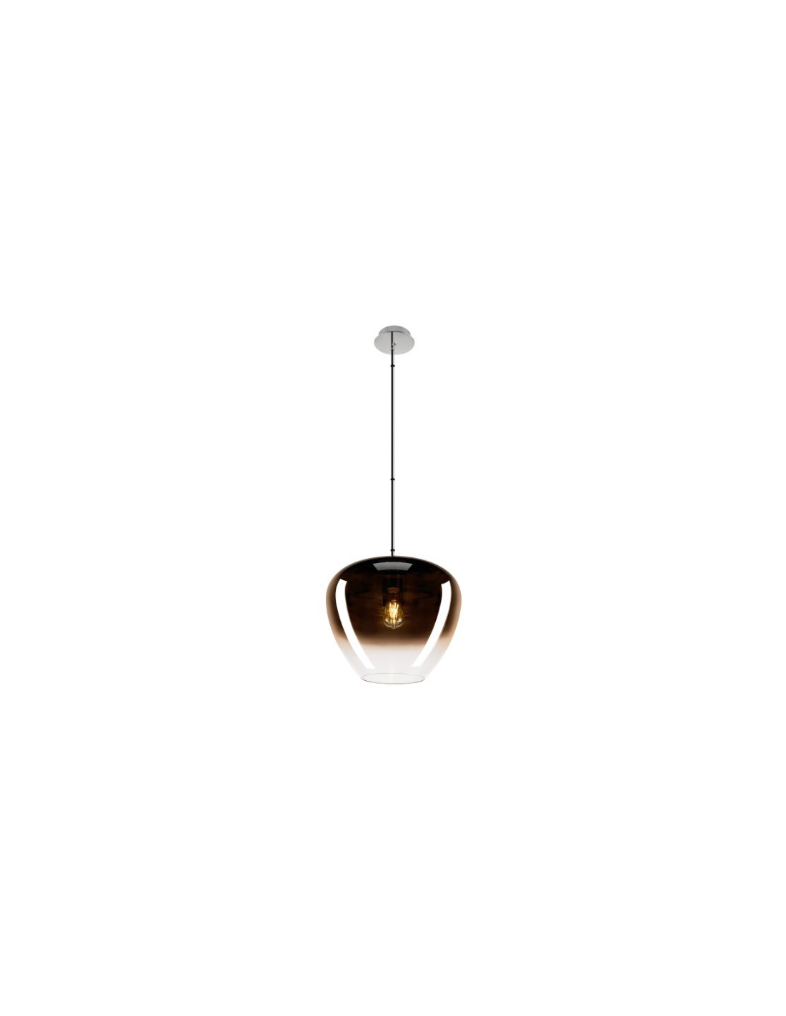PANTILO CONVEX 40, suspension, 150 cm, E27, max. 40 W, cuivre