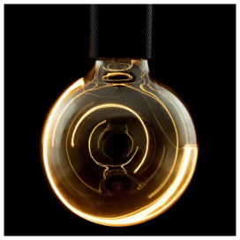 LED Illusion Globe 125 Crescent slanting smokey, E27, PHASE, 6W, 1900K