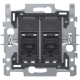 2 connexions RJ45 UTP Cat. 6A, prêt pour l'alimentation PoE++, modèle plat, incl. socle 60 x 71 mm avec fixation par griffes
