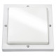 Bassi applique 230V E27 60W blanc diffuseur pC résistant aux UV IP65