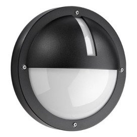 Uno applique E27 noir diffuseur polycarbonate résistant aux UV IP65