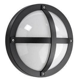 Solo applique E27 60W noir diffuseur polycarbonate opale IP65