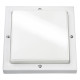 Basso appl apparent blanc/opale 2xE27 CFL max 33W+det. IP65