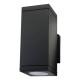 Echo appl apparent LED noir 2x6W LED GU10 230V IP54