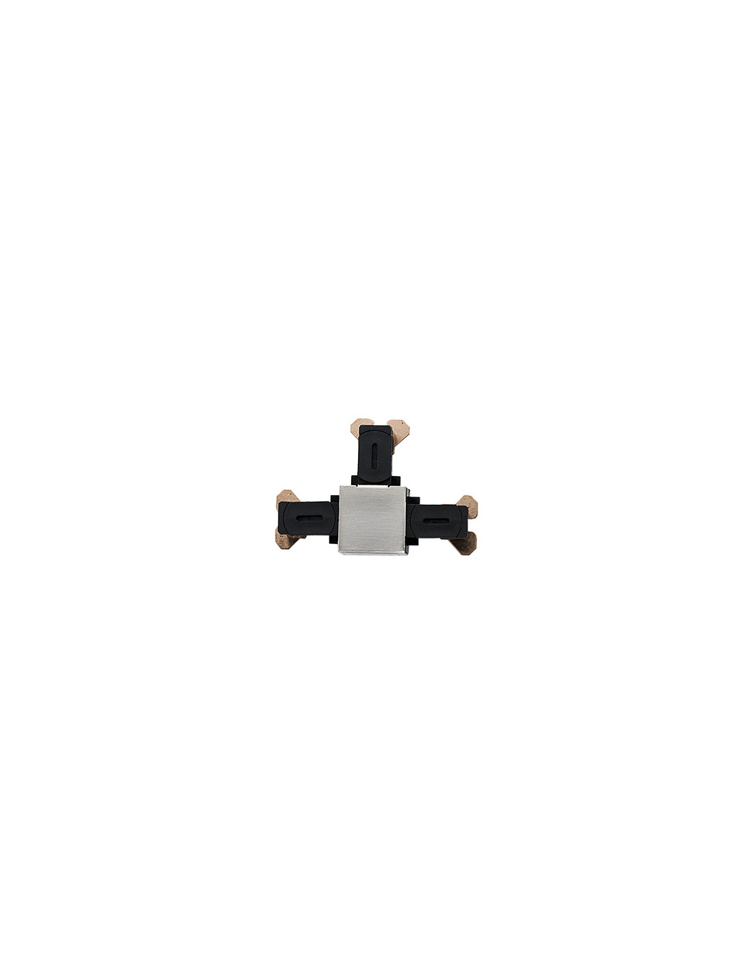 Zip 230V Rail T-Connecteur Acier Brosse