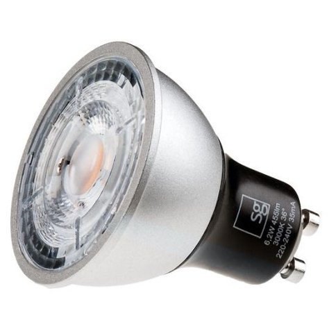 SG LED 6.2W GU10 3000K SILVER
