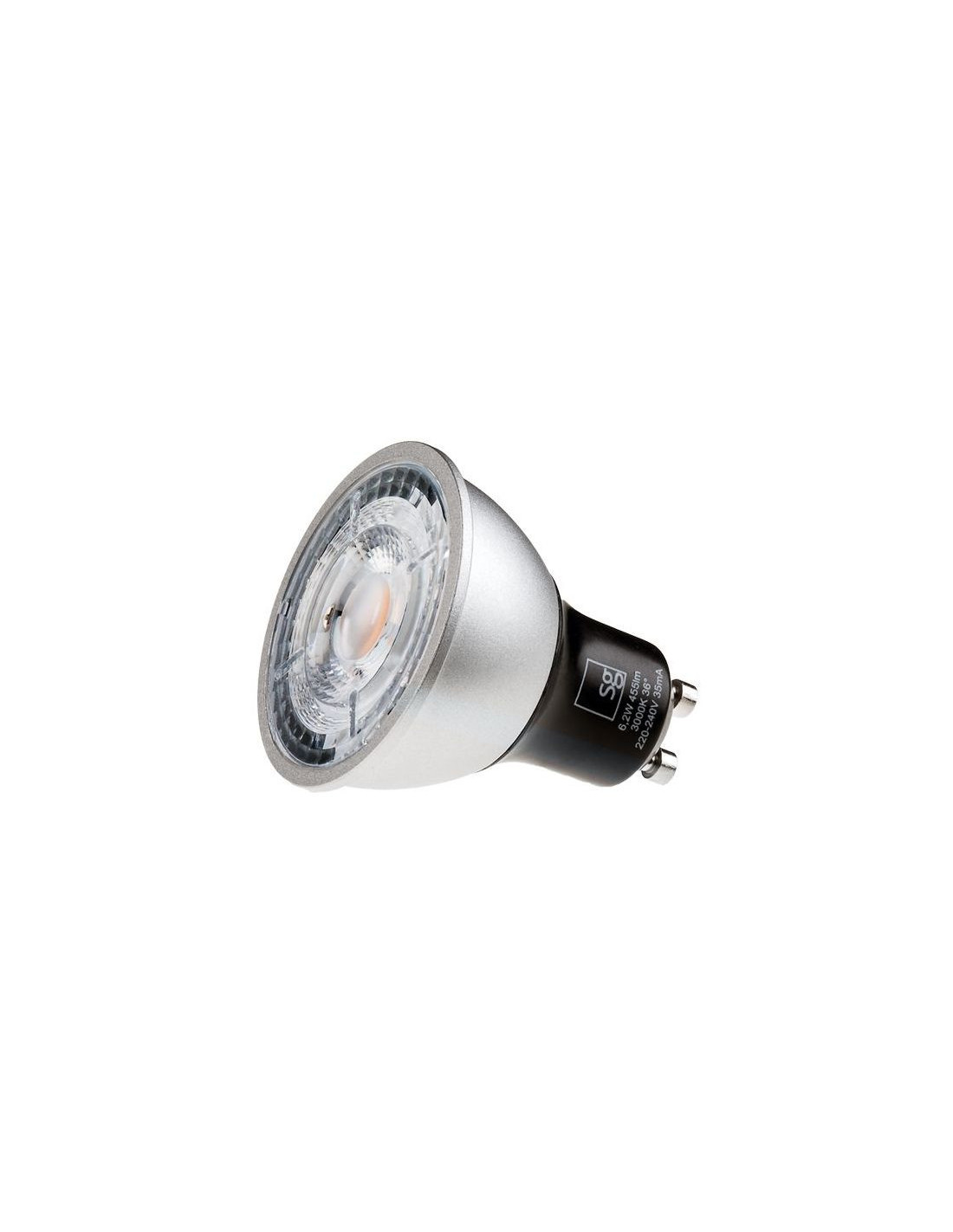SG LED 6,2W GU10 4000K SILVER