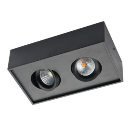 Gyro cube noir 2x6W LED