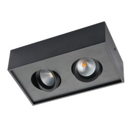 Gyro cube noir 2x6W LED