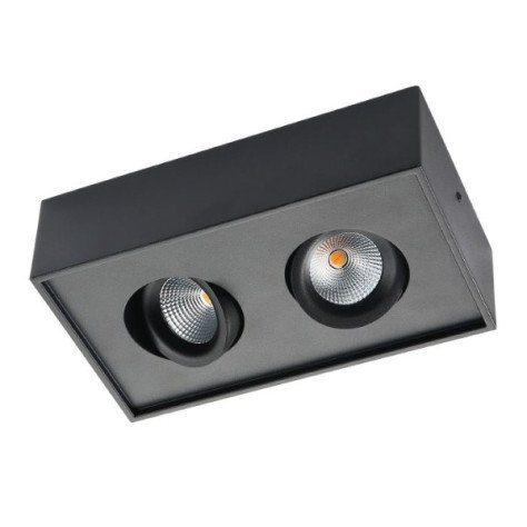 Gyro cube noir 2x6W LED