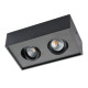 Gyro cube noir 2x6W LED