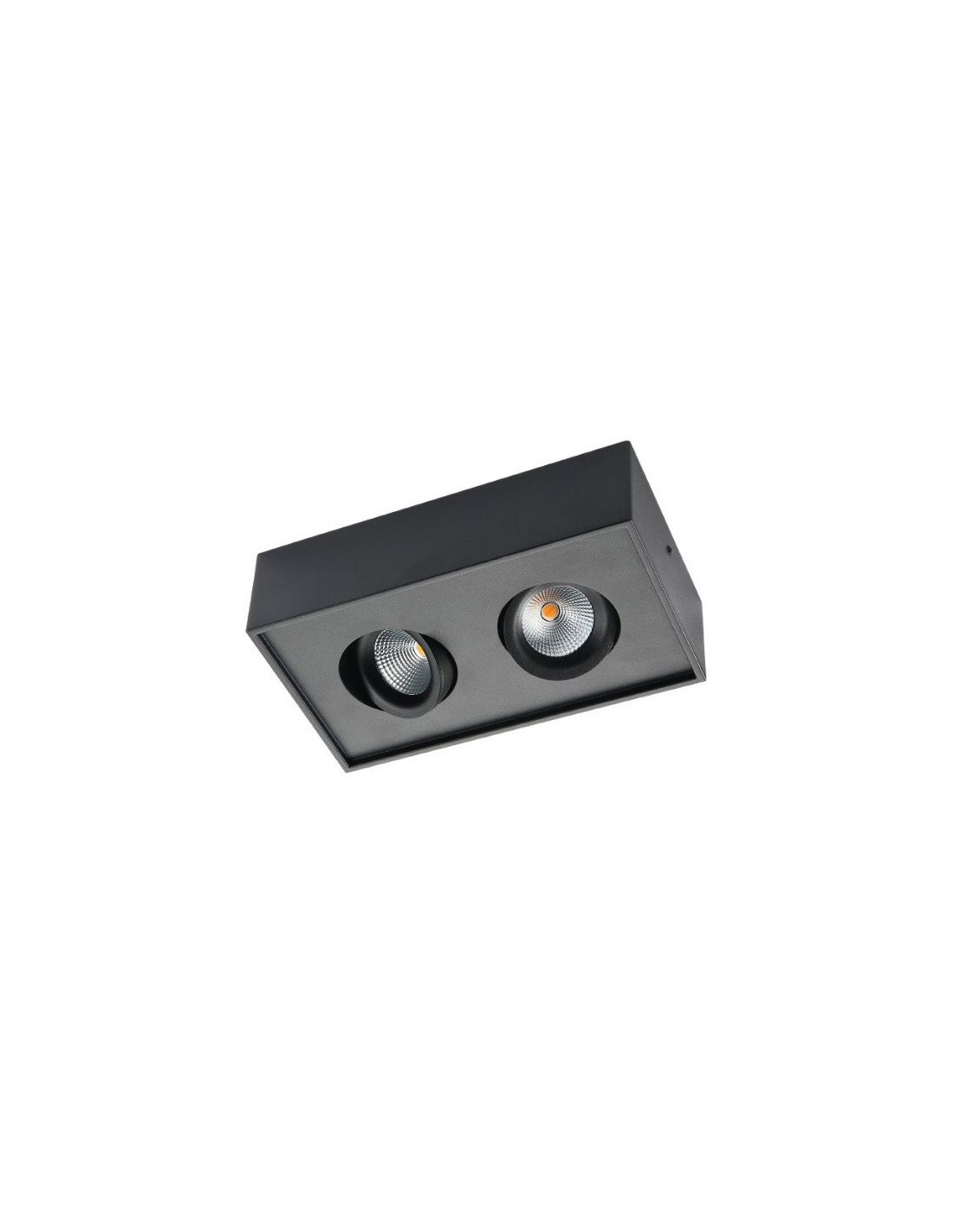 Gyro cube noir 2x6W LED